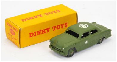 Dinky 675 (170m) Export issue Ford "Army Staff" Car - green body and rigid hubs