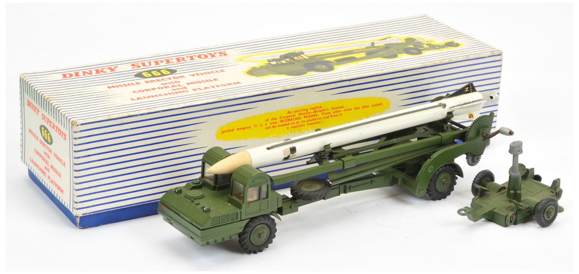 Dinky 666 Missile Erector Vehicle with Corporal Missile and Launching Platform