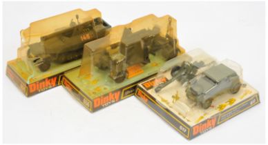 Dinky military group of 3 to include - (1) 617 Volkswagen KDF and 105mm PAK gun