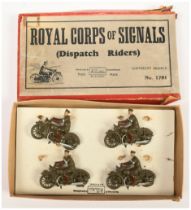 Britains 1791 "Royal Corps of signals" despatch rider set to include 4 X motorcycle dispatch riders