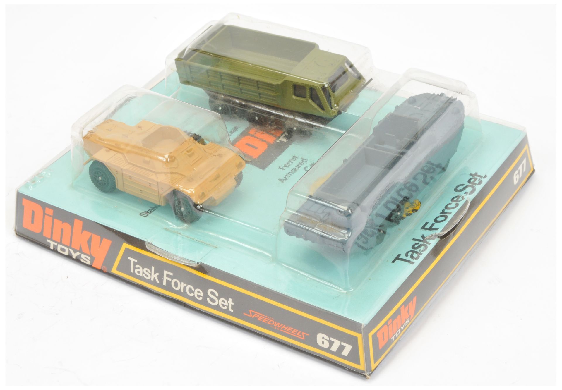Dinky 677 Task Force set to include - Ferret Armoured Car Light tan/beige, - Image 2 of 2