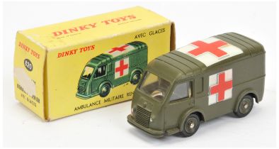 French Dinky 820 Renault "Ambulance" - drab green including concave hubs,