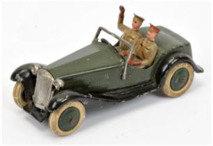 Britains 1448 Army "Staff" car -dark green including hubs with white tyres