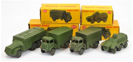 Dinky Military group of 4 to include (1) 623 Covered wagon