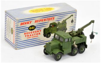 Dinky 661 Scammell Recovery Tractor - late issue finished in green including plastic hubs