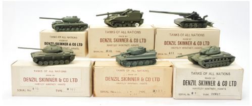 Denzil Skinner & Co Ltd "Tanks of all Nations" series - Group of 6 x tanks to include -Tiger, M60...