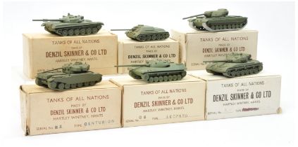 Denzil Skinner & Co Ltd "Tanks of all Nations" series - Group of 6 x tanks to include - Russian T72