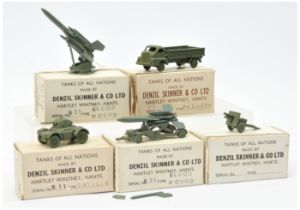 Denzil Skinner & Co Ltd "Tanks of all Nations" series - Group of 5 x tanks to include -Bedford lorry