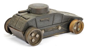 Solido military early pre-war Clockwork Tank - dark drab military brown