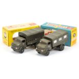Metosul Mercedes covered truck pair- (1)  "EP" drab green including canopy 