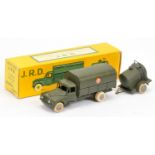 JRD 115 Military Covered lorry and trailer - green with cast hubs and white tyre