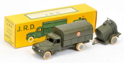 JRD 115 Military Covered lorry and trailer - green with cast hubs and white tyre
