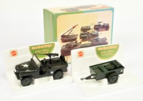 Mebetoys (1/25th) scale military set - to include - Willys Jeep and Trailer