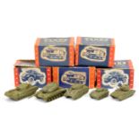 Authenticast diecast Military vehicles. group of 5 - (1) British tank MK2 (2) US Airborne tank