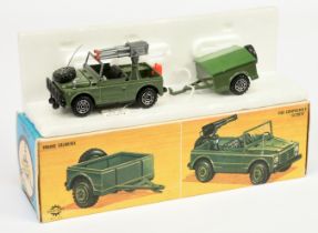 Mercury 410 Military set to include - Jeep - green with gun, black seats and trailer