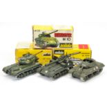 Solido military group of 3 Tanks - (1) 202 Patton - green, (2) 219 Chasseur M41 