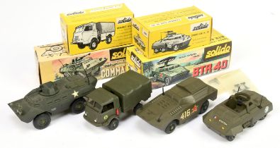 Solido group of military 4 - (1) 200 Combat car M-20, (2) 203 Renault 4X4,