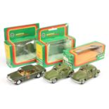 Gama Military group of 3 - (1) 8337 Volkswagen saloon (beetle) - green with blue roof light