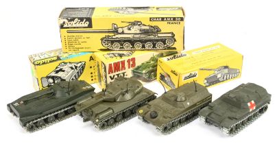 Solido military group of 3 Tracked vehicles - (1) 207 Tank Ruse Pt76 - Green