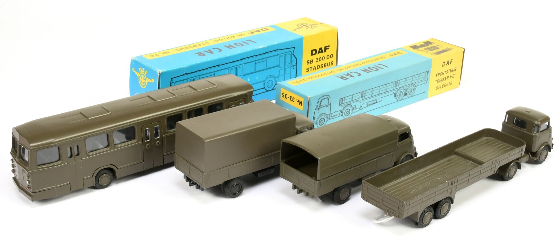 lion car group of  4 military issues - (1) 33-35 DAF truck and open trailer, - Image 2 of 2