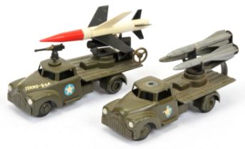 Tekno Military Dodge Rocket launcher pair unboxed - (1) drab green including hubs,