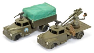 Tekno Military dodge Anti-Aircraft & covered  lorry pair unboxed - (1) Anti-craft lorry