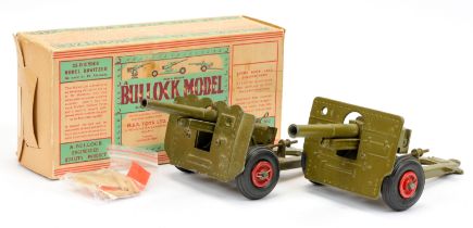 MSR Toys (England) - 25 pounder howitzer gun- Military green with red metal hubs and black