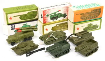 Russain made a group of  6 military smaller scale issues - to include rocket launcher, tank