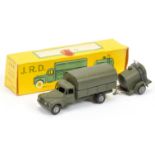 JRD 115 Military Covered lorry and trailer - green with cast hubs and black tyres,