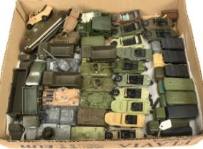 Small scale Military issues a group to include - playart Fastwheel Jeep, Tomy (japan) tanks