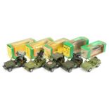 Gama Military Jeeps group of  to include 9047 "Ambulance", 910 Rocket Launcher plus others