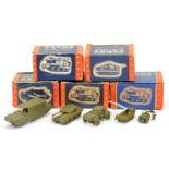 Authenticast diecast Military vehicles. group of 5 - (1) Weasel (2) US Armoured car