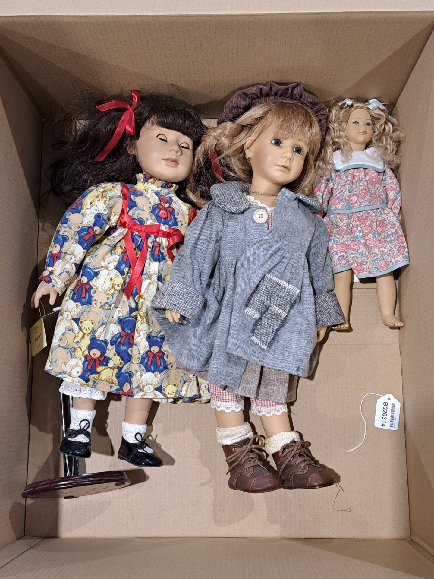 Three artist designed vinyl dolls, includes Zapf Bettina Feigenspan-Hirsch and Heidi Ott