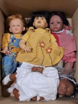 Collection of artist designed dolls x four, Gotz and Zapf Creations, etc