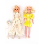 Pedigree Skinny Sindy pair of vintage 1970s dolls