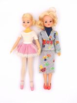 Pedigree Sindy 1970s vintage dolls, pair