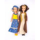 Pedigree Sindy pair of vintage 1970s dolls