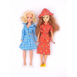 Pedigree Sindy pair of vintage dolls