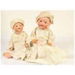 Armand Marseille pair of antique bisque My Dream Baby dolls