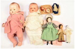 Collection of vintage and modern dolls