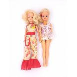 Pedigree Sindy pair of vintage 1970s dolls