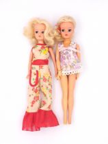 Pedigree Sindy pair of vintage 1970s dolls