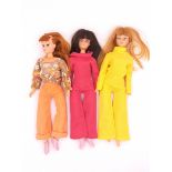 Dollikins Action Girl vintage dolls x three, 1960s / 1970s