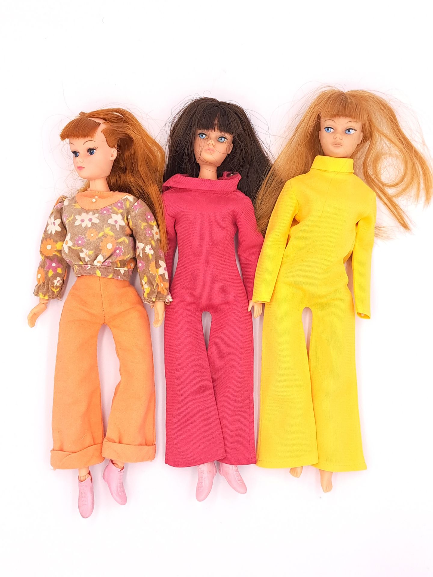 Dollikins Action Girl vintage dolls x three, 1960s / 1970s