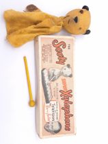Chad Valley Sooty vintage puppet and Green Monk Sooty Super Xylophone