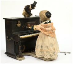 Piano playing automaton Armand Marseille bisque doll