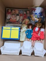 Mixed doll lot including, Sindy, Tressy & others