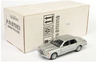 Franklin Mint B11XN59 1998 Rolls Royce Silver Seraph - metallic silver, black interior, chrome tr...