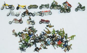 Britains & Similar an unboxed group of Bikes and Riders