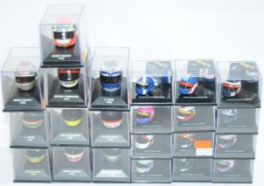 Minichamps & Onyx a boxed group of F1 drivers helmets to include